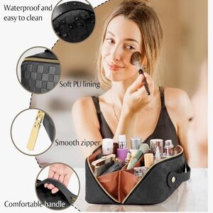 Black Woven makeup Bag